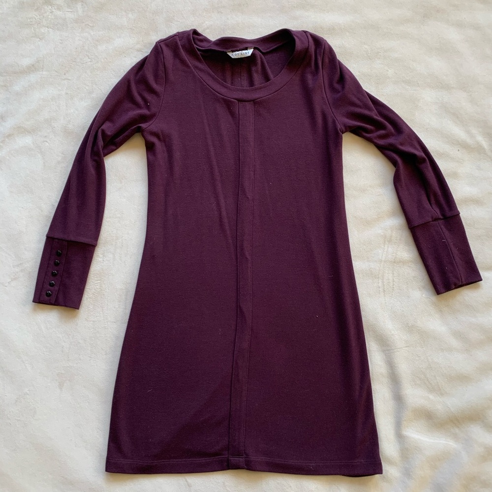 Purple Long Sleeve Dress